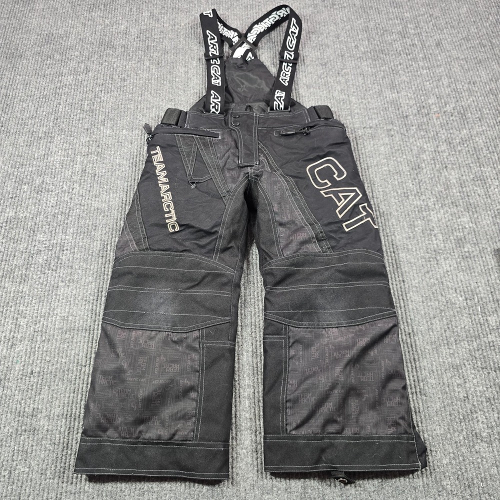 Arctic Cat Snow Bib Pants Youth 6 Black Team Arctic Thinsulate 3M Ski Snowmobile